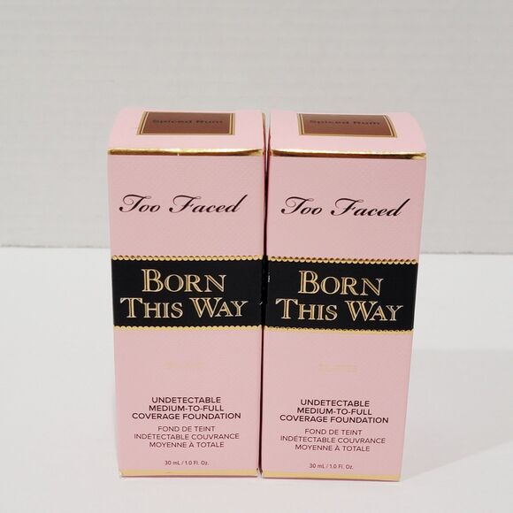 Too Faced Born This Way SPICED RUM Undetectable Med to Full Foundation 1.0oz Lot - Picture 5 of 10